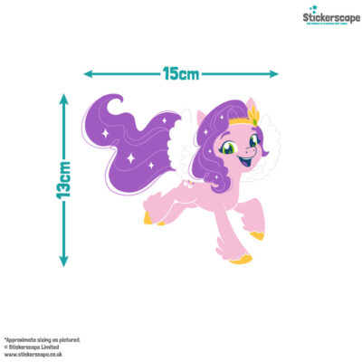 My Little Pony Sparkle Wall Sticker Pack size guide of Pipp