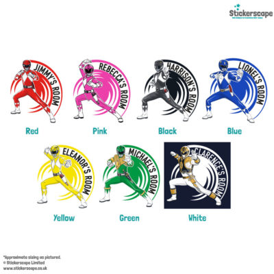 Personalised Rower Rangers wall sticker all colour varients