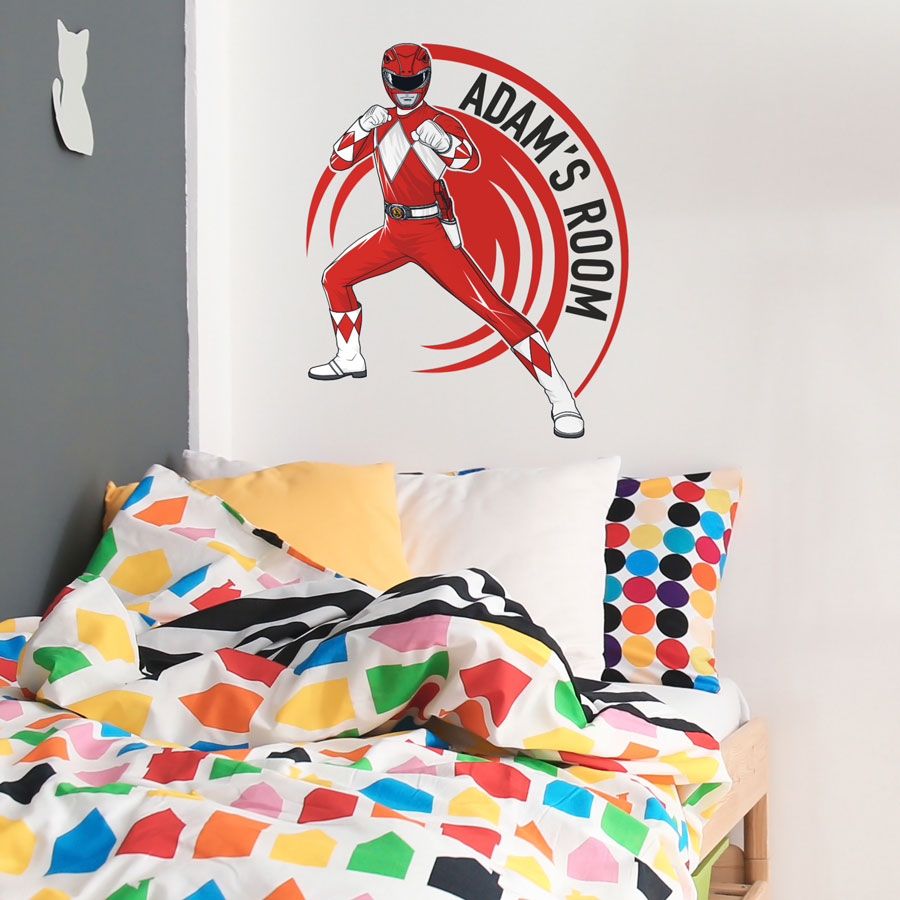 Personalised Power Rangers Wall Sticker
