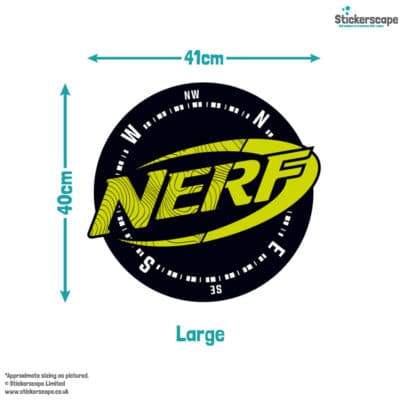 Nerf compass wall sticker large size guide