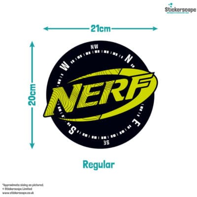 Nerf compass wall sticker regular size guide