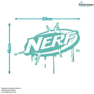 Nerf splat wall sticker size guide