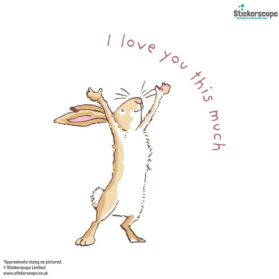 I love you this much wall sticker on a white background