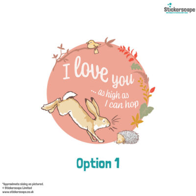 I love you wall sticker option 1 shown on a white background