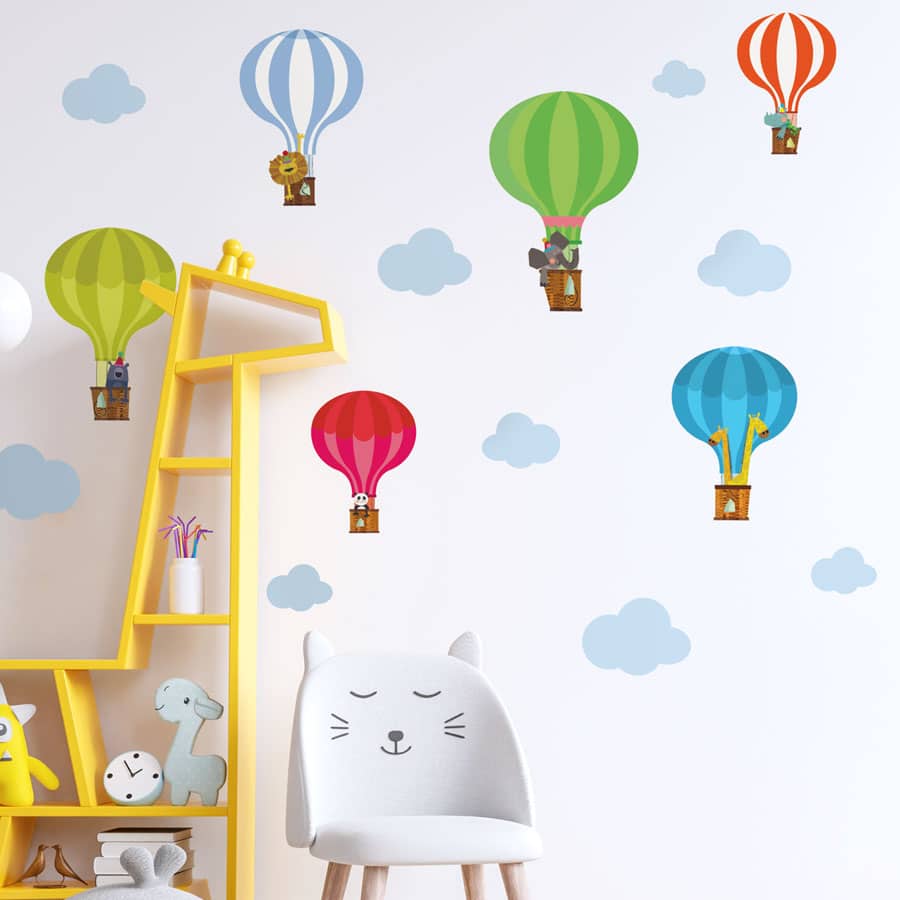 Hot Air Balloon Wall Sticker Pack lifestyle image