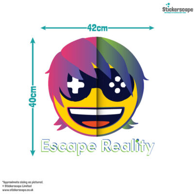 emoji escape reality wall sticker size guide
