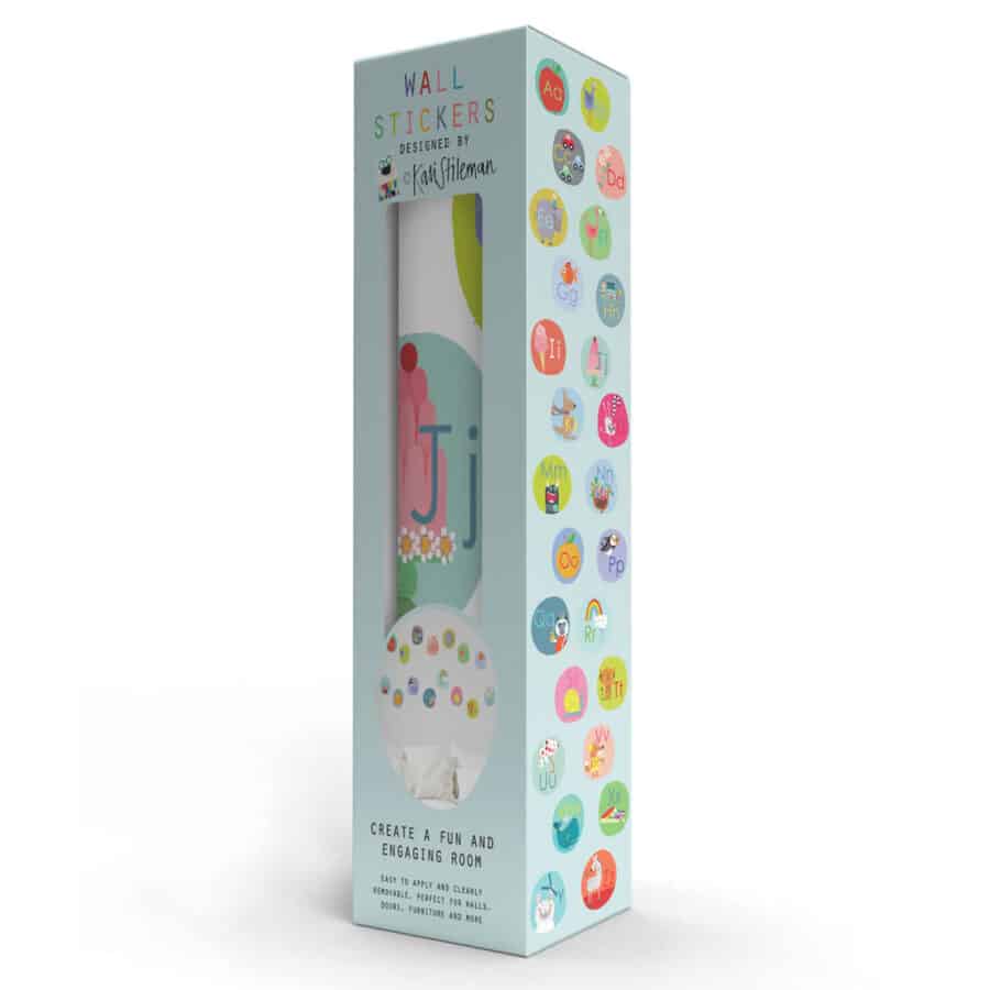 Alphabet Wall Sticker Pack in Retail Packaging