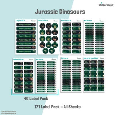 jurassic dinosaurs name labels layout image