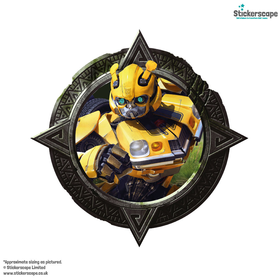 Bumblebee wall sticker on a white background.