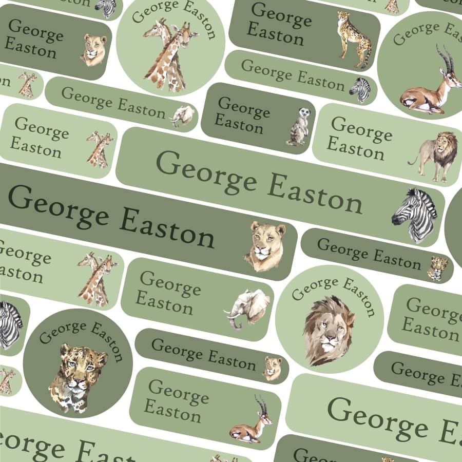 Green Savannah name labels