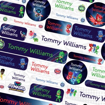 PJ Masks name labels | School name labels | Stickerscape