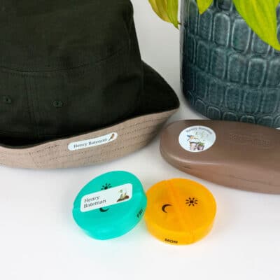 Garden Name Labels on glasses case