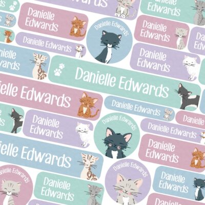 Cat name labels | School name labels | Stickerscape