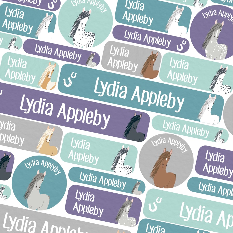 Horse name labels | School name labels | Stickerscape