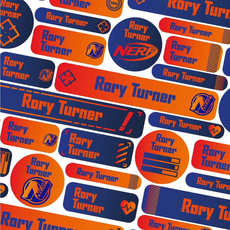 Nerf name labels | School name labels | Stickerscape