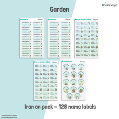 Garden name labels | Iron on labels