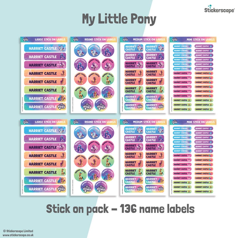 My Little Pony name labels | Stick on labels
