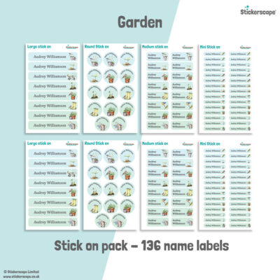Garden name labels | Stick on labels