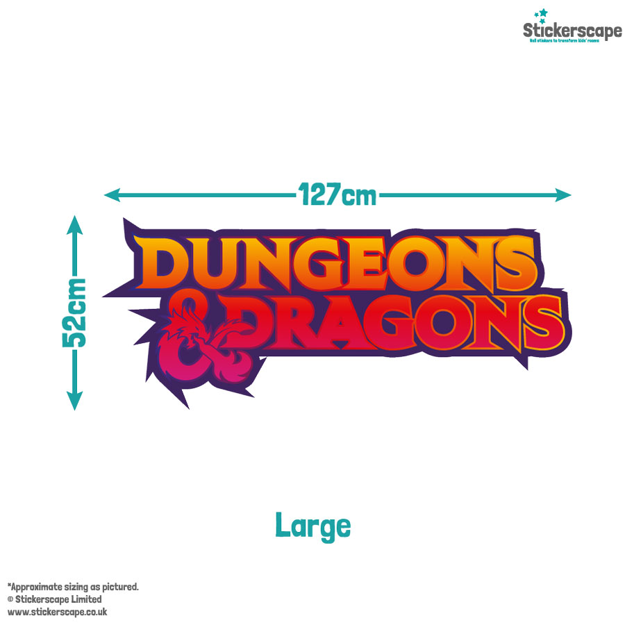 D&D logo wall sticker large size guide
