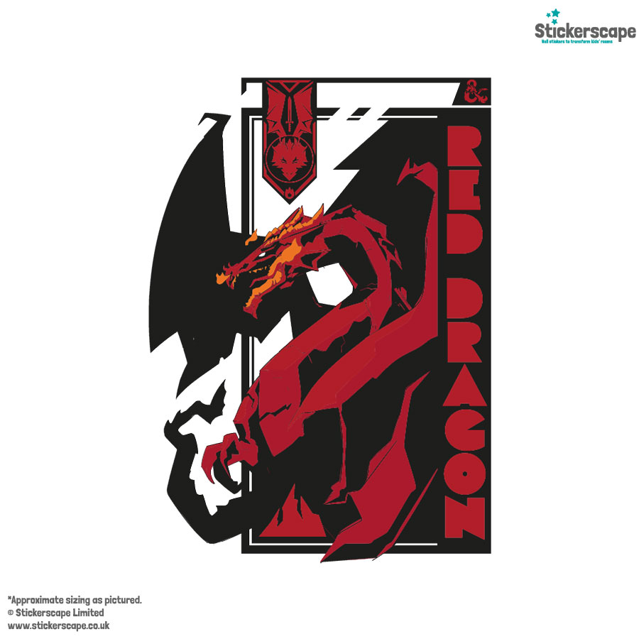D&D Red Dragon Wall Sticker | D&D Wall Stickers | Stickerscape