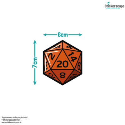 D&D Dice Stickers Pack | 6cm x 7cm