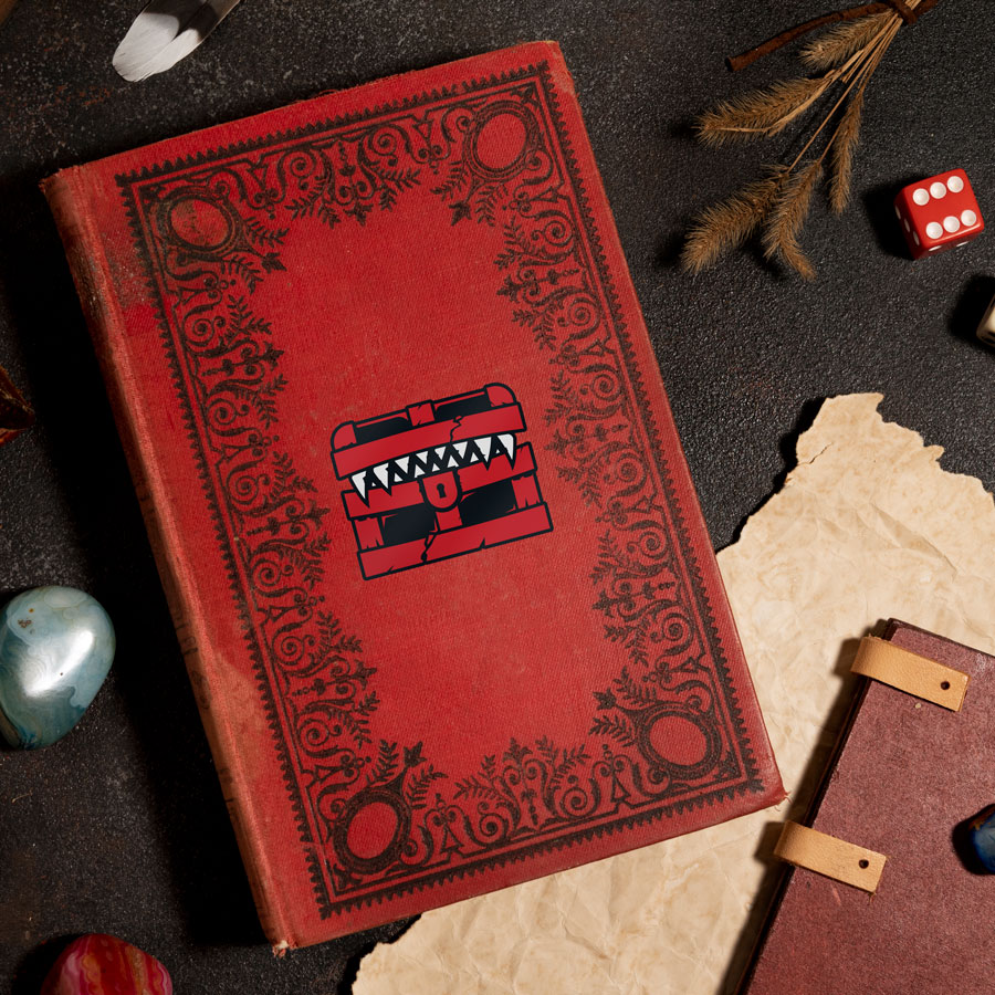 D&D Monsters Stickers on a book