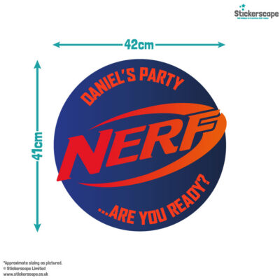 Nerf Party Window Stickers | 42cm x 41cm
