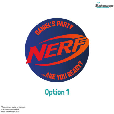 Nerf Party Window Stickers | option 1