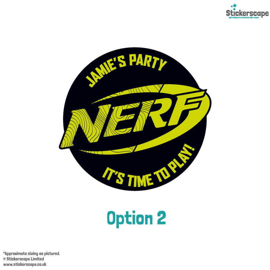 Nerf Party Window Stickers | option 2