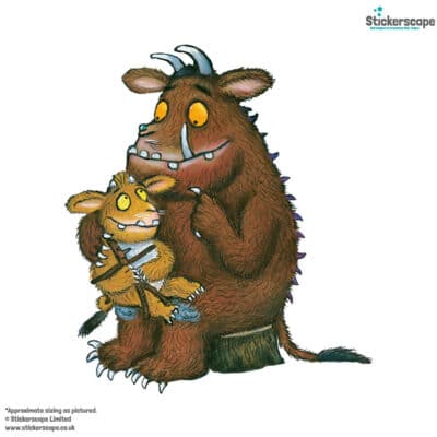 gruffalo and gruffalo child's wall sticker on a white background