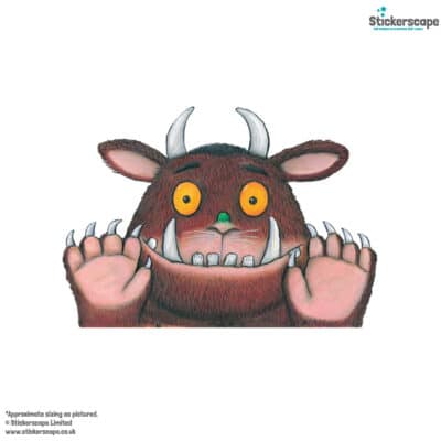 gruffalo window sticker on a white background