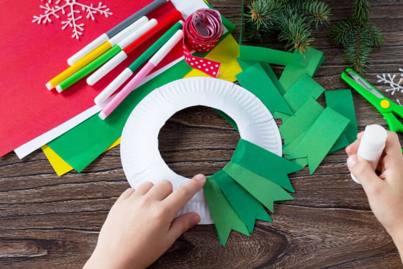 Christmas paper wreath