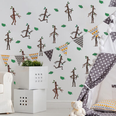 Stickman Stickaround wall stickers on a child's playroom wall