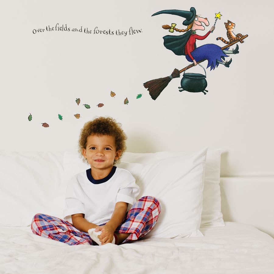 Room and the Broom Quote wall sticker on child's bedroom wall