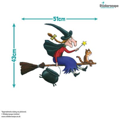 Room and the Broom Quote wall sticker with size dimensions
