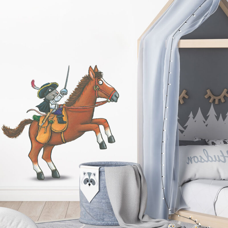 Highway Rat and Horse Wall Sticker next to child's bed