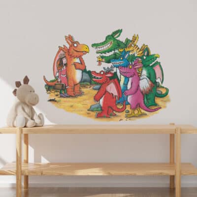 Zog Award wall sticker on a child's playroom wall