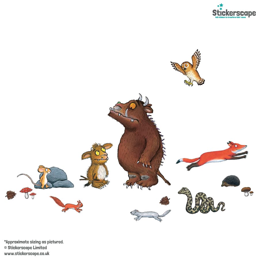 The Gruffalo's Child Wall Sticker Pack on a white background