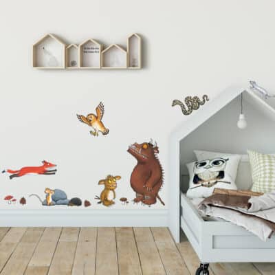 Gruffalo's Child wall sticker pack on a bnedroom wall