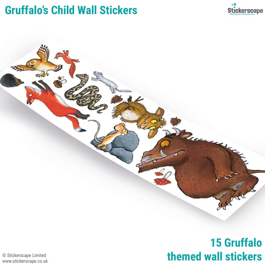 The Gruffalo's Child Wall sticker showing what's included in the pack