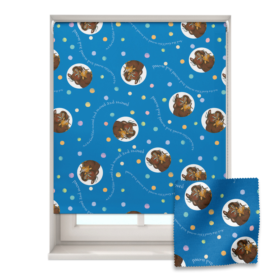 Gruffalo Child's roller blind on a window