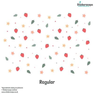 Strawberry Wall Stickers regular white background