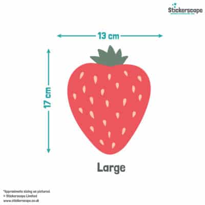 Strawberry Wall Stickers large size guide