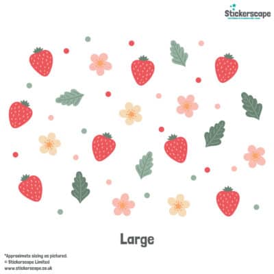 Strawberry Wall Stickers large white background