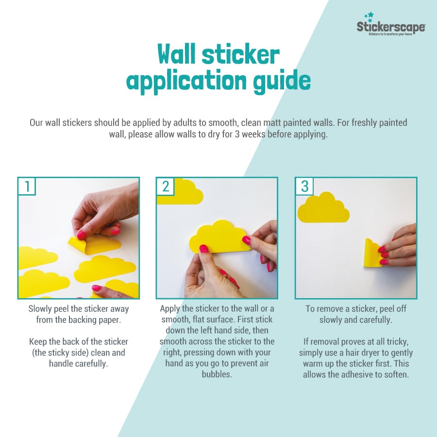 peel and stick wall sticker application guide