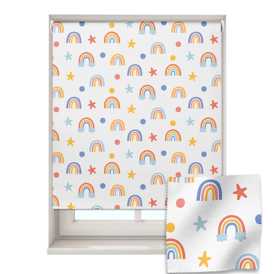 Bright Rainbows and Stars Roller Blind