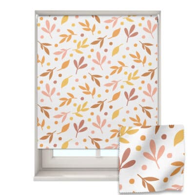 Orange Leaves Roller Blind