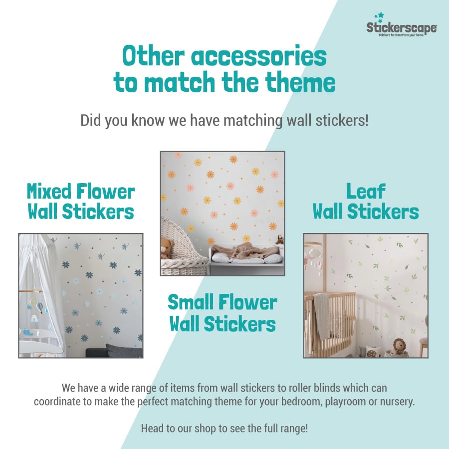 Small Flower Wall Stickers additional items to match