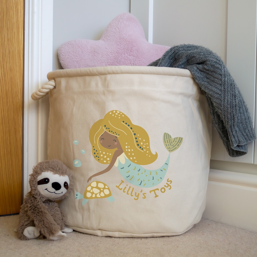 Yellow Mermaid Storage Trug mediumsize