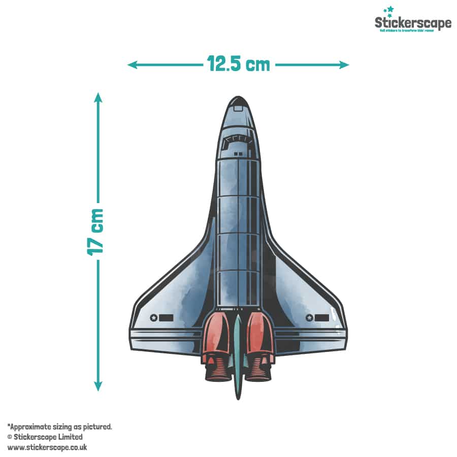 Space Exploration Wall Stickers size guide